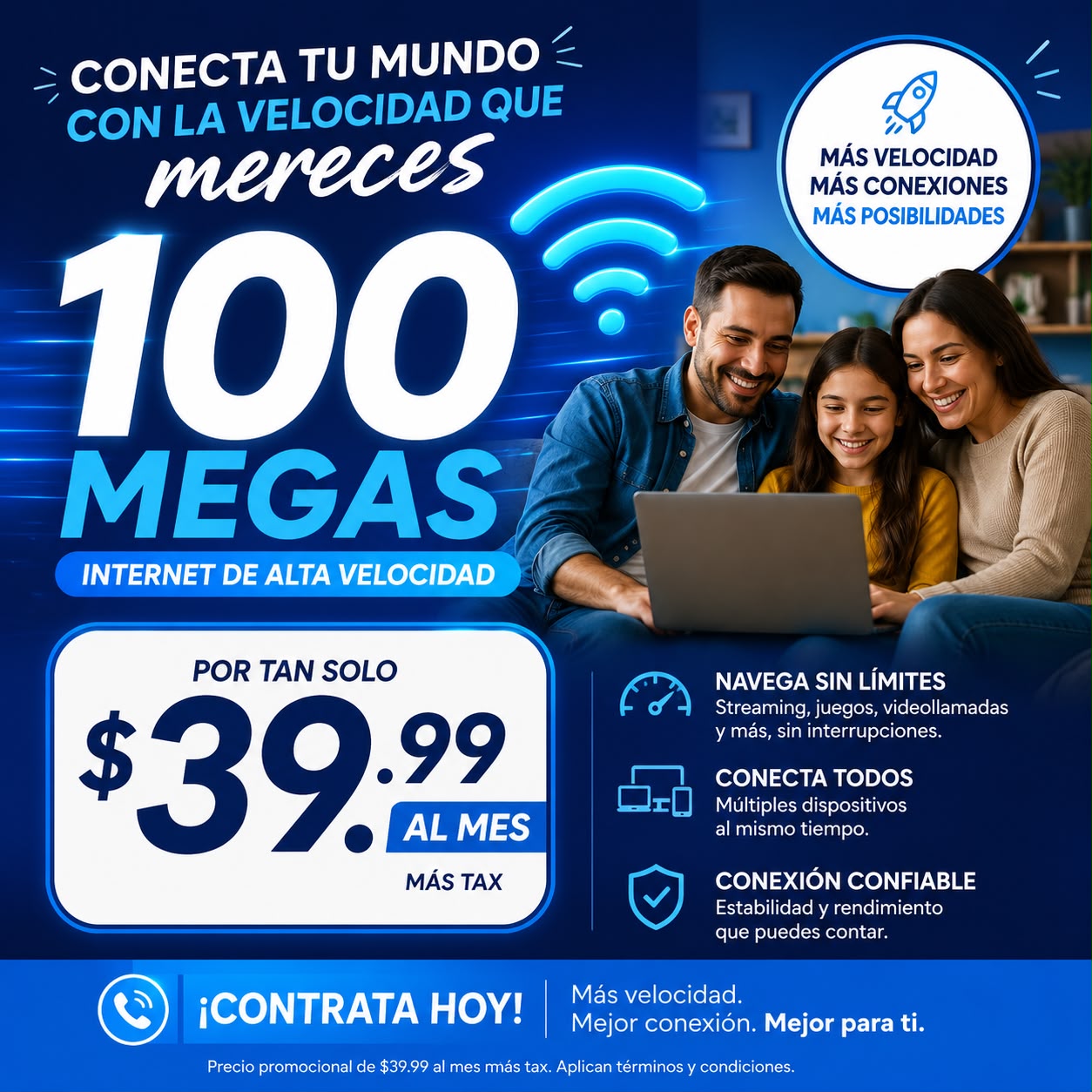 100 Megas de Velocidad